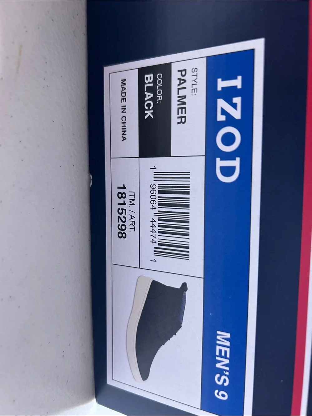 Izod Black Chukka Boots with Cream Sole